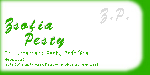 zsofia pesty business card